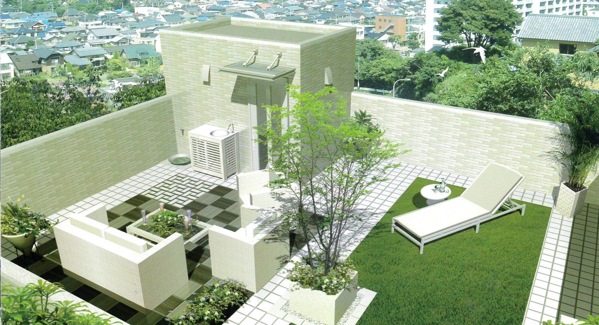 屋上庭園緑化･屋上バルコニー付きがお得。福岡市東区工務店･注文住宅･那珂川市･糸島市･春日市･大野城市･筑紫野市 | 福岡市東区工務店 ㈱清武 ...